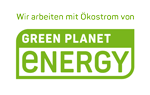 Wir arbeiten mit Ökostrom von Green Planet Energy